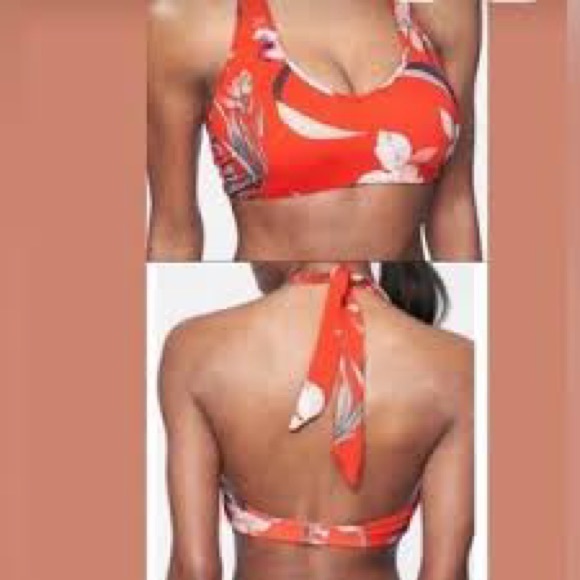 EUC Athleta Red Floral Halter Bikini - Picture 7 of 7